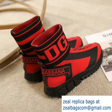 Dolce  &  Gabbana High-top Sorrento Sneakers Red With Logo 2019